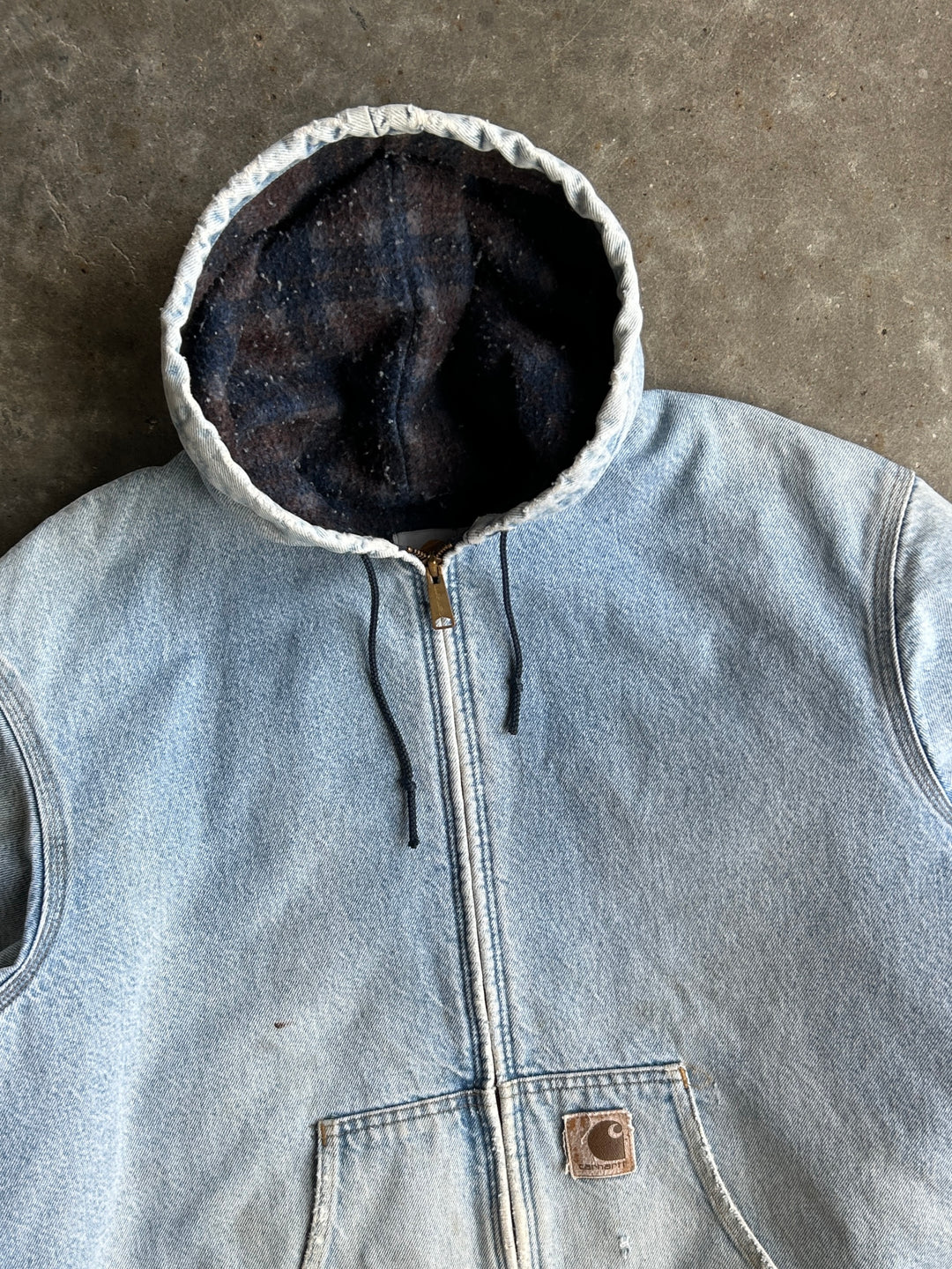 Vintage Denim Hooded Jacket